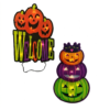 Light-Up Halloween Welcome Sign & Stacked Pumpkin Tower Decoration Set (2-Piece)