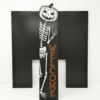 Vibrant Halloween Wooden Porch Signs - Large Vertical Welcome Floor Decor with Glitter Accents - Set of 4 (Owl, Pumpkin, Cat Gnome, Skeleton)