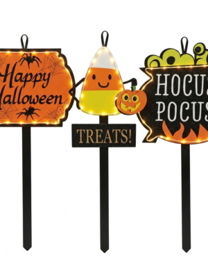 Gemini_Generated_Image_affkl0affkl0affk Halloween Illuminated Patio Signs 3-Piece Set - LED Spider Web/Candy Corn/Witch Pot, Holiday Party Outdoor Lawn Decorations